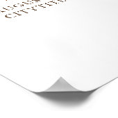 テラコッタと白結婚花の歓迎サイン ポスター (角)