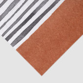 テラコッタと白黒ストライプ 薄葉紙 (詳細)