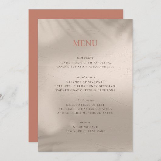 テラコッタと砂の要素 メニュー (正面/裏面)