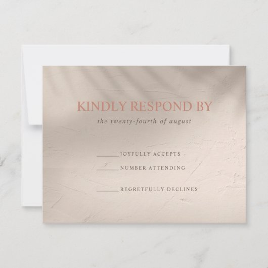 テラコッタと砂の要素 出欠カード (正面)