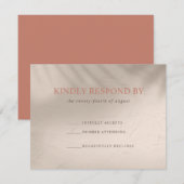 テラコッタと砂の要素 出欠カード (正面/裏面)