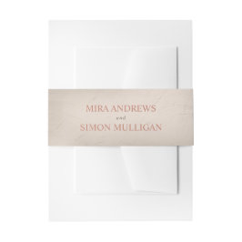 テラコッタと砂の要素 招待状ベリーバンド