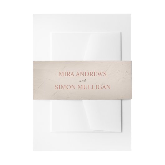 テラコッタと砂の要素 招待状ベリーバンド (正面例)