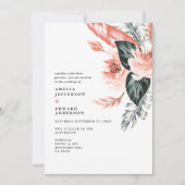 テラコッタと緑の熱帯結婚の葉の (正面)