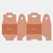 テラコッタと金ゴールドの花嫁のお願い箱 フェイバーボックス (見開き)