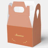 テラコッタと金ゴールドの花嫁のお願い箱 フェイバーボックス (見開き)