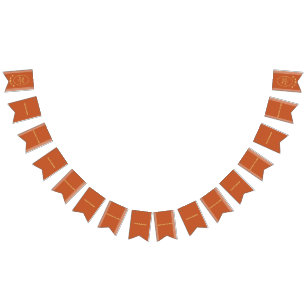 テラコッタと金ゴールド結婚の旗の旗 バンティングフラッグ