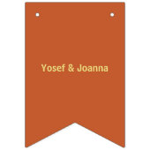 テラコッタと金ゴールド結婚の旗の旗 バンティングフラッグ (第2の旗)