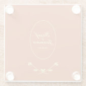 テラコッタと金ゴールド結婚ズ ガラスコースター (裏面)