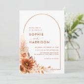 テラコッタのアーチがオラを焼いた？ンゲパンパスグラス結婚ズ 招待状 (スタンド正面)