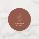 テラコッタのイーヴィー フラワーがお気に入りのウェディング コンフェッティ (スモール正面)