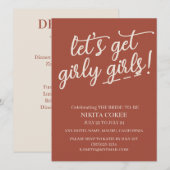 テラコッタのガールズウィークエンド　みんなでガーリーに 招待状 (正面/裏面)