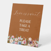 テラコッタのシグネチャースクリプト愛は甘い好意 台座サイン (正面)