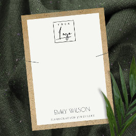 テラコッタのテクスチ縁どャロネックレスディスプレイ 名刺