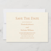テラコッタのテンプレート ウェディング セーブ・ザ・デート カード (正面)