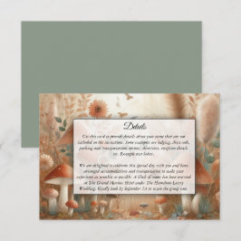 テラコッタのトードストール ウッドランド マジック ウェディング エンクロージャーカード