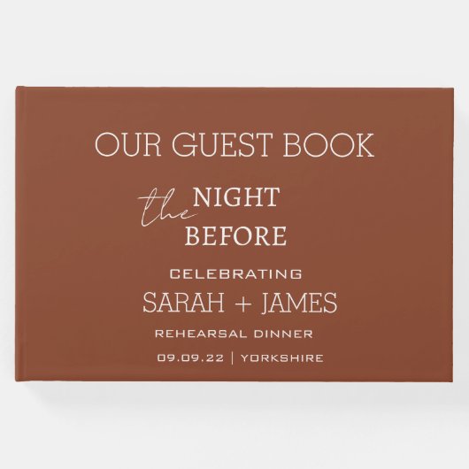 テラコッタのリハーサルディナーの前夜 ゲストブック (正面)