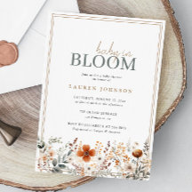 テラコッタのワイルドフラワーベビーシャワー Baby In Bloom