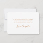 テラコッタの乾燥したヤシの感謝カード サンキューカード (裏面)