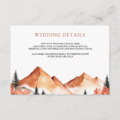 テラコッタの山の森の結婚式の詳細 エンクロージャーカード (正面)