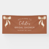 テラコッタの弓のデザインがかわいいウェルカム プライズ シャワー 横断幕 (横)