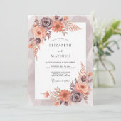 テラコッタの憂鬱な秋の結婚式 招待状 (スタンド正面)