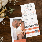 テラコッタの搭乗券 デスティネーションウェディング 招待状