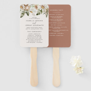 テラコッタの植物性エレガント素モダン ハンドファン