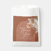 テラコッタの植物性モダンアーチのススキ フェイバーバッグ (正面)