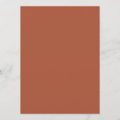 テラコッタの水の色の緑結婚のメニュー メニュー (裏面)