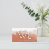 テラコッタの水の色モダンソーシャルメディアのアイコン 名刺 (スタンド正面)