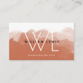 テラコッタの水の色モダンソーシャルメディアのアイコン 名刺 (正面)