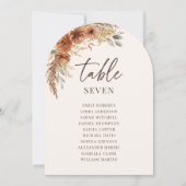 テラコッタの秋の結婚式 席次表 招待状 (正面)