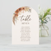 テラコッタの秋の結婚式 席次表 招待状 (スタンド正面)