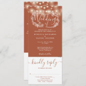 テラコッタの糸が一つの音の中ですべて結婚点灯する 招待状 (正面/裏面)