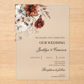 テラコッタの結婚式 アクリル招待状 (正面)