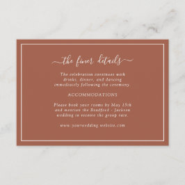 テラコッタの結婚式 詳細カード エンクロージャーカード
