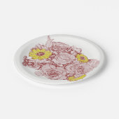 テラコッタの縁取り花束 ペーパープレート (アングル)