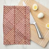 テラコッタの色合い キッチンタオル (四つ折り)