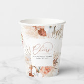 テラコッタの花ホワイトランとパンパスグラス 紙コップ (裏面)