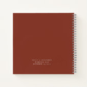 テラコッタの花模様が新しいミセス・ゲストブックを希望 ノートブック (裏面)