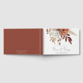 テラコッタの花模様は新しいミセスを願う ゲストブック (全面)