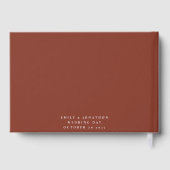 テラコッタの花模様は新しいミセスを願う ゲストブック (裏面)