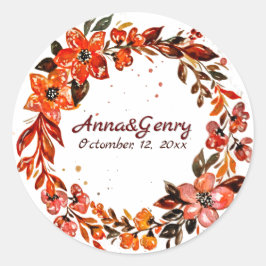 テラコッタの花 ラウンドシール