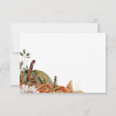 テラコッタの葉ボホ結婚フローラ 出欠カード (裏面)