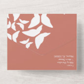 テラコッタの蝶を使ったアースなウェディング オールインワン招待状 (裏面)