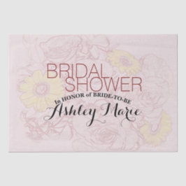 テラコッタの輪郭に沿った花束アートワーク - あなただけの特別な贈り物 薄葉紙