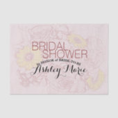 テラコッタの輪郭を描いた花束のアート作品をカスタマイズ 薄葉紙 (正面)