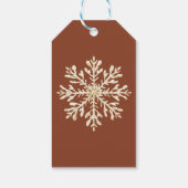 テラコッタの雪の結晶プードル ギフトタグ (裏面)