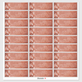 テラコッタの「Fall in Love」ゲスト住所ラベル シール